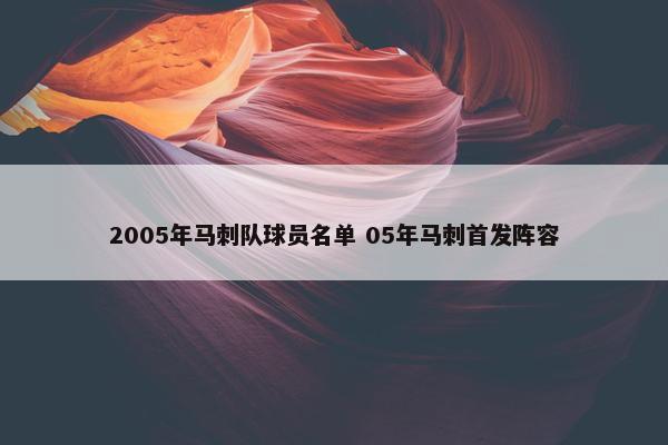 2005年马刺队球员名单 05年马刺首发阵容