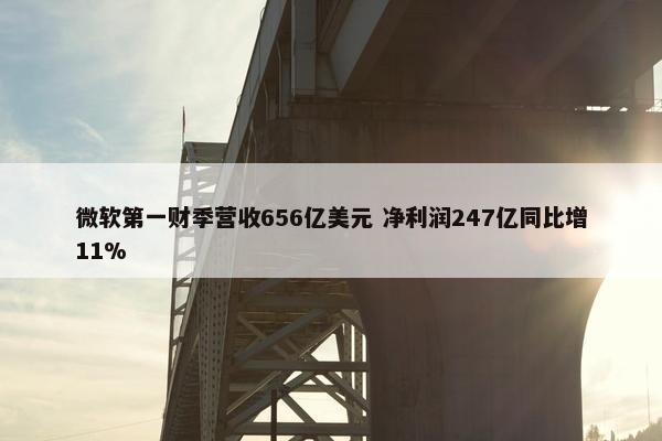 微软第一财季营收656亿美元 净利润247亿同比增11%