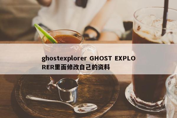 ghostexplorer GHOST EXPLORER里面修改自己的资料