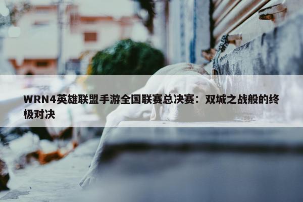 WRN4英雄联盟手游全国联赛总决赛：双城之战般的终极对决