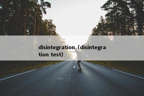 disintegration（disintegration test）