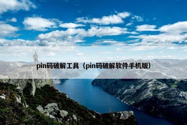 pin码破解工具（pin码破解软件手机版）